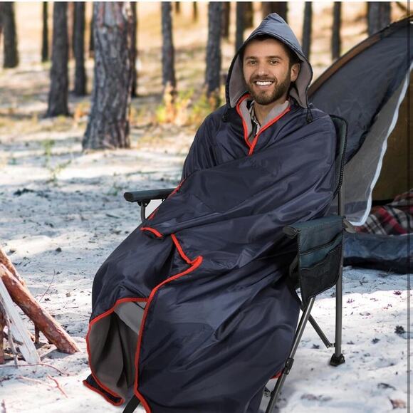 Large Waterproof Stadium BlanketCold Weather, Soft Warm Fleece Camping Blanket - Picture 7 of 9